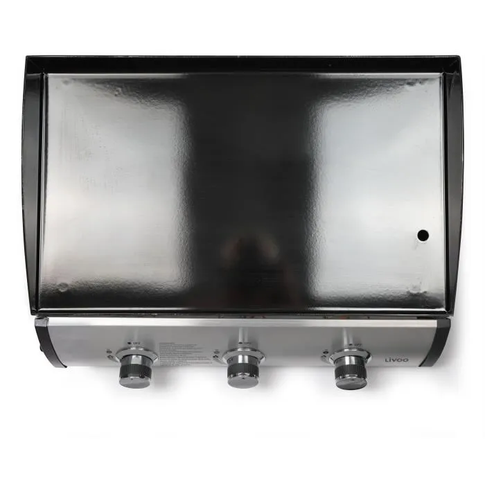 Livoo Plancha à Gaz DOC277, 3 Brûleurs 7.5 kW, Plaque Cuisson Acier Émaillé 61 x 38 cm, Allumage Automatique Livoo Plancha à Gaz DOC277, 3 Brûleurs 7.5 kW, Plaque Cuisson Acier Émaillé 61 x 38 cm, Allumage Automatique