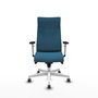 Piqueras Y Crespo Fauteuil Albacete Vert Pétrole avec Mécanisme Synchro et Base Blanche