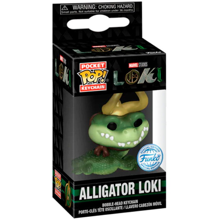 FUNKO Porte-clés Pocket Pop Marvel Loki Alligator Loki - Figurine décorative FUNKO Porte-clés Pocket Pop Marvel Loki Alligator Loki - Figurine décorative