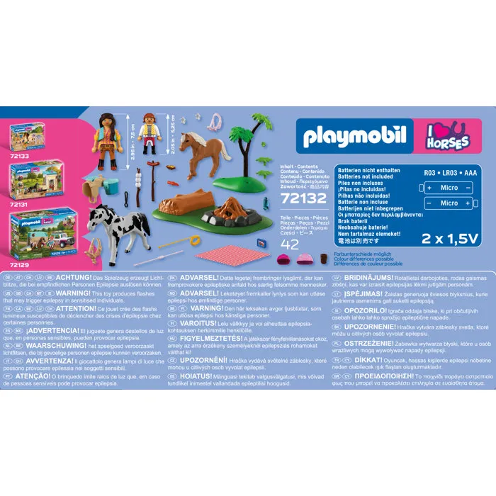 Playmobil I Love Horses Balade à cheval et feu de camp 72132 Playmobil I Love Horses Balade à cheval et feu de camp 72132