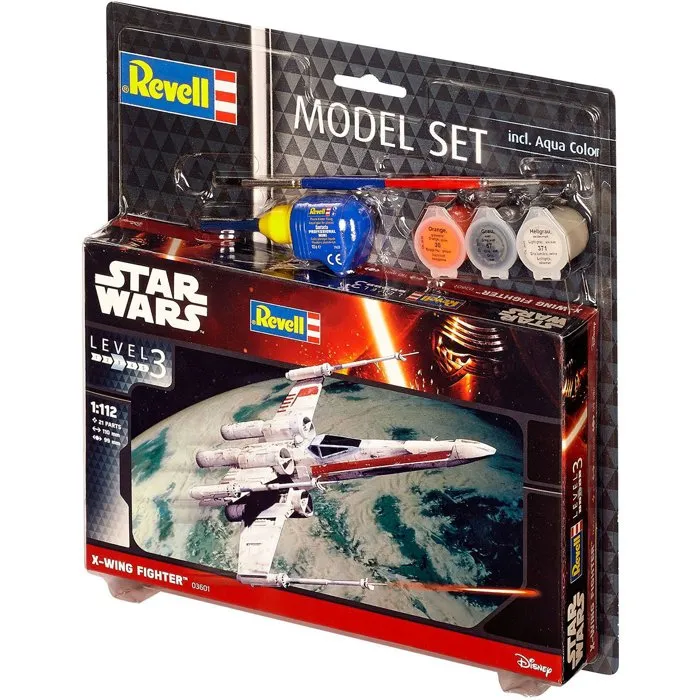 Revell Maquette Star Wars X-Wing Fighter - Kit Complet avec Colle, Peintures et Accessoires pour Modèle Détailé