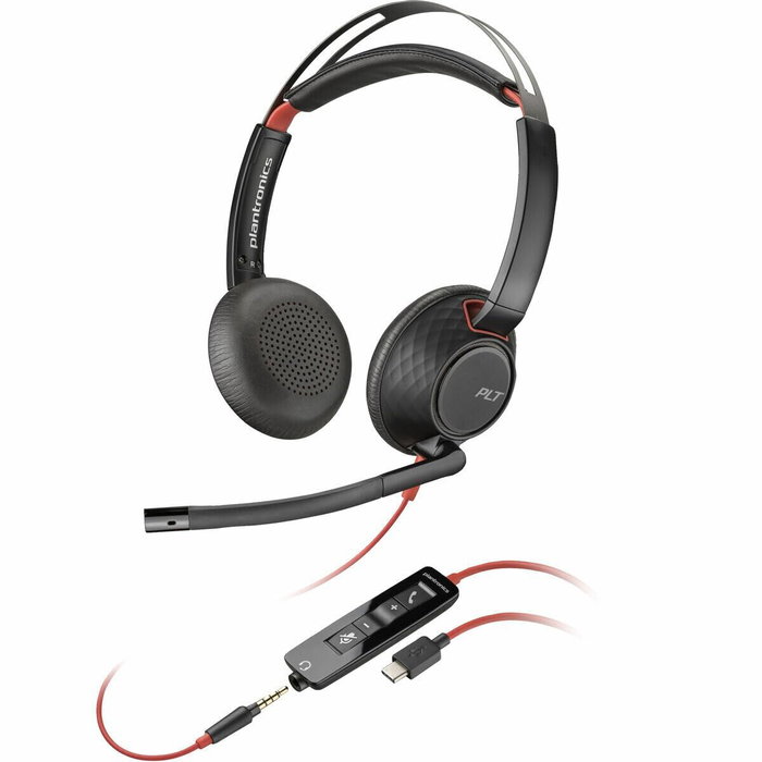 Casques avec Microphone Poly Blackwire 5220 Noir