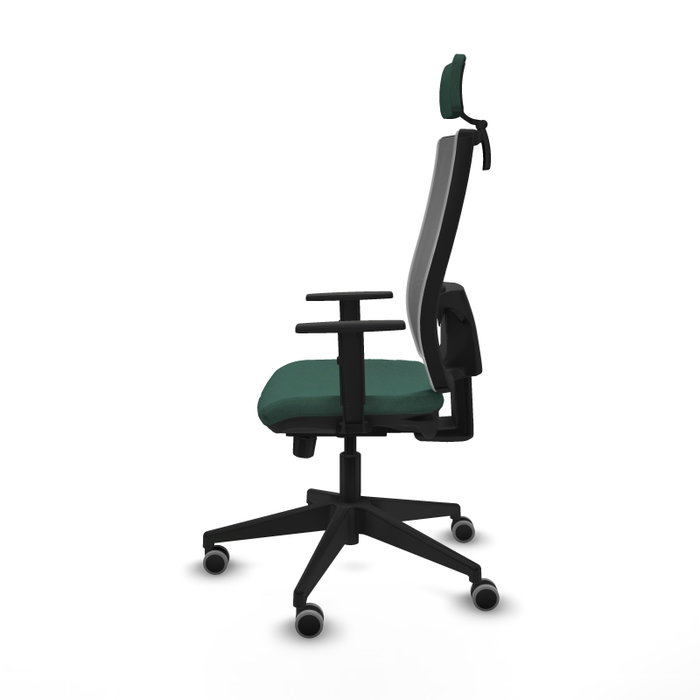 Piqueras y Crespo Chaise de Bureau Horna avec Appui-tête, Vert Bouteille et Gris Piqueras y Crespo Chaise de Bureau Horna avec Appui-tête, Vert Bouteille et Gris