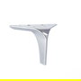 Q&Q Clark Pata Metalica H120 - Pied métallique pour sofa ou meuble, modèle Clark, finition chrome et noir mat, hauteur 120 mm