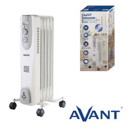 AVANT Radiateur à huile 1000W avec 5 éléments
