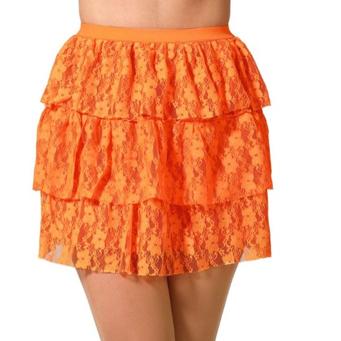 BigBuy Fashion Jupe Orange en Dentelle