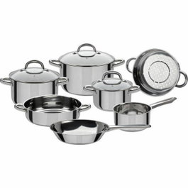GSW Batterie de cuisine MONTREAL 10 pièces en acier inoxydable