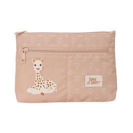 Trousse Fourre-Tout Double Sophie la Girafe Beige 23 x 16 x 3 cm