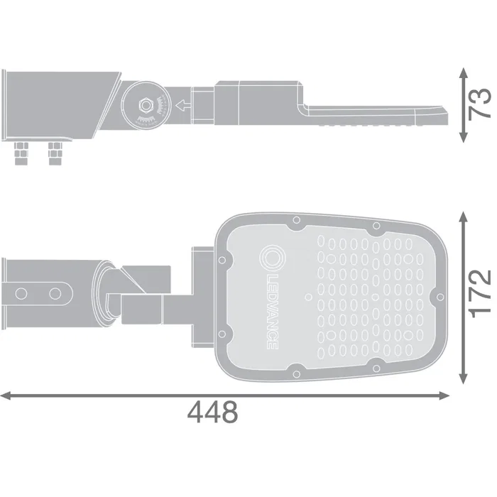 LVE Luminaire LED extérieur pour éclairage public IP66, modèle LVE-4099854030390, jusqu'à 135 lm/W, réglable, pour classes M, C, P et parkings