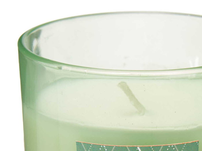 Acorde Bougie en Verre Lotiforme 120g Vert 7x8x7cm (Set de 12)