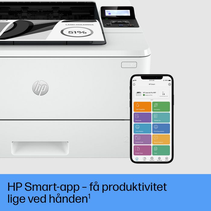 HP LaserJet Pro 4002dw - Imprimante Laser Noir et Blanc Réseau/Wi-Fi, 40 ppm, Recto-Verso Automatique, Format A4