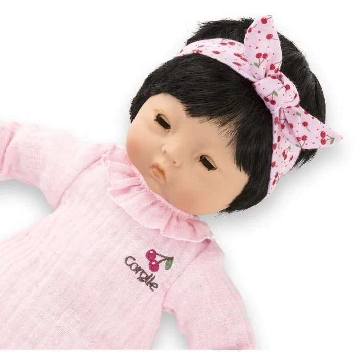 Corolle Bébé Calin Nina - Poupon souple parfumé vanille 30 cm avec biberon et brosse - Dès 18 mois