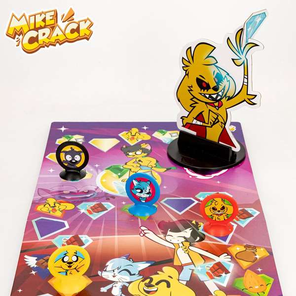 Mike Crack ¡Los Cristales Legendarios! - Jeu de société - Version espagnole - 6 ans et plus - Contient plateau, pions, cartes et figurines