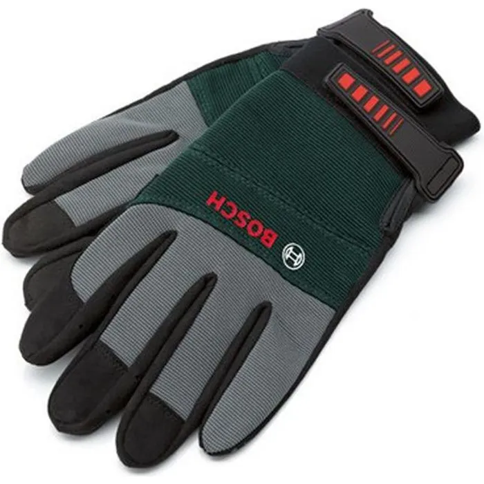 Bosch - Gants de jardinage en tissu et toile vert et gris Taille L - Protection contre coupures et saleté Bosch - Gants de jardinage en tissu et toile vert et gris Taille L - Protection contre coupures et saleté