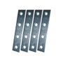 Edm Plaque de jonction droite PLC02 en acier zincé, 120 x 15 x 2 mm, 4 pièces