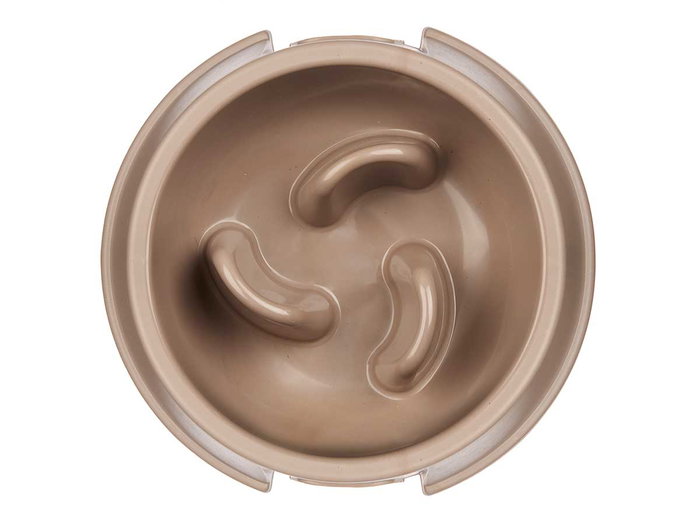 Mascow Gamelle Plastique Alimentation Lente Beige 27 x 7.5 x 27 cm 1500 ml (Set de 12)