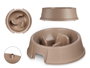 Mascow Gamelle Plastique Alimentation Lente Beige 27 x 7.5 x 27 cm 1500 ml (Set de 12)