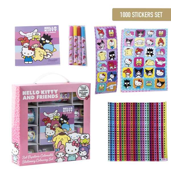 Cerdá Set stickers Hello Kitty 1000 pièces multicolore Cerdá Set stickers Hello Kitty 1000 pièces multicolore