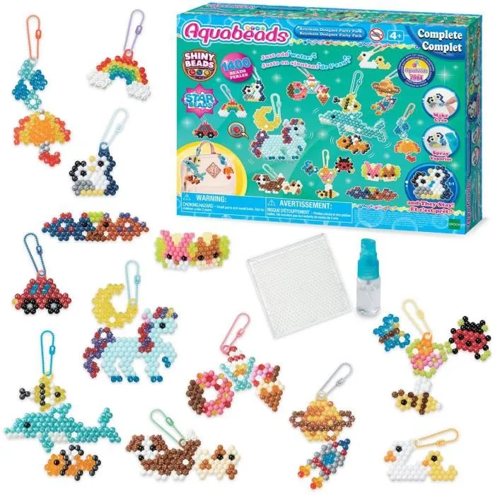 Aquabeads Coffret Création Porte-clés et Suspensions avec Perles Collantes à l'Eau - 35025 - Dès 4 ans Aquabeads Coffret Création Porte-clés et Suspensions avec Perles Collantes à l'Eau - 35025 - Dès 4 ans
