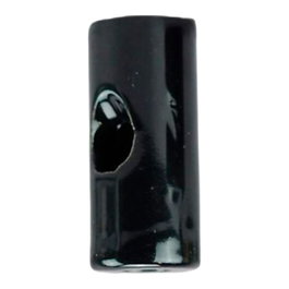 F-Line Dérivateur de câble cylindrique porcelaine noir Ø20 x 45 mm, 5 pièces pour plafond