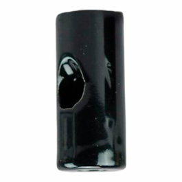 F-Line Dérivateur de câbles en porcelaine cylindrique noir, Ø 20 x 45 mm (lot de 5)
