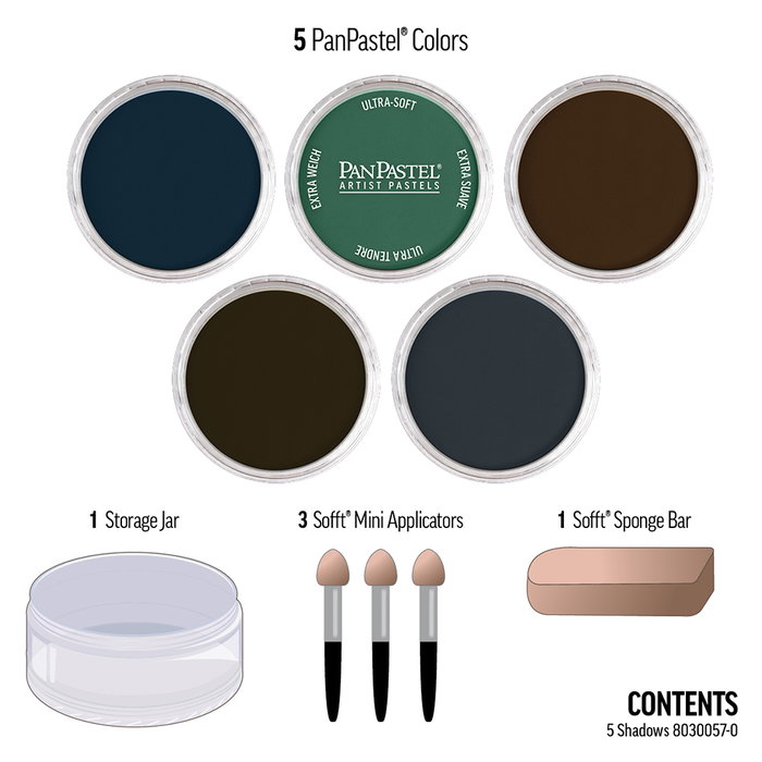 Panpastel 5 - Teintes Extra Foncées - Set de fards