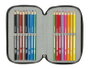 Hot Wheels - Plumier triple transportable 37 pièces avec 3 véhicules, dimensions 12,5x19,5x5,5 cm