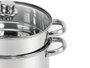 Kinvara Casserole et cuit-vapeur en acier 6L 29,5 x 21,5 cm compatible induction - Argent (Set de 2)