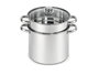 Kinvara Casserole et cuit-vapeur en acier 6L 29,5 x 21,5 cm compatible induction - Argent (Set de 2)