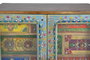GINER Y COLOMER Commode en Bois de Mango 7 Tiroirs 2 Portes 62x60x30 cm Peinture Main Naturel Multicolore Artisanale