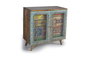 GINER Y COLOMER Commode en Bois de Mango 7 Tiroirs 2 Portes 62x60x30 cm Peinture Main Naturel Multicolore Artisanale