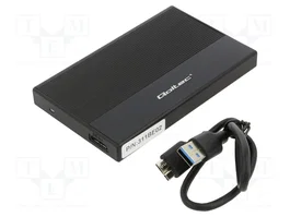QOLTEC Boîtier pour disques 2,5 pouces SATA III USB 3.0 Noir