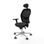 Piqueras y Crespo Chaise de Bureau avec Appui-tête Jorquera 3D086G1 Noir