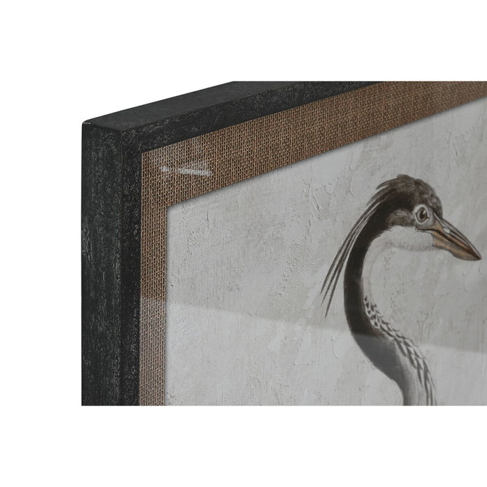 Home ESPRIT Cadre Verre Sapin Oiseau Oriental 70 x 4 x 100 cm (2 Unités)
