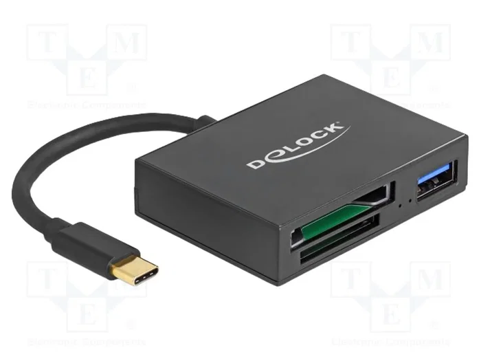 DELOCK Lecteur de cartes mémoire SD et XQD 2.0 avec USB A et USB C DELOCK Lecteur de cartes mémoire SD et XQD 2.0 avec USB A et USB C