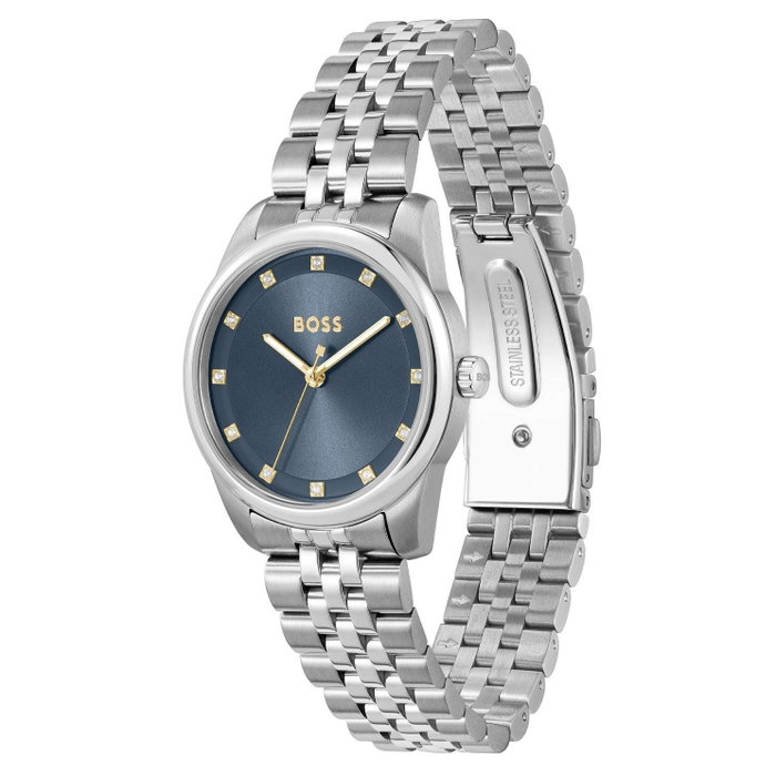HUGO BOSS 1502809 - Montre analogique femme en acier inoxydable gris