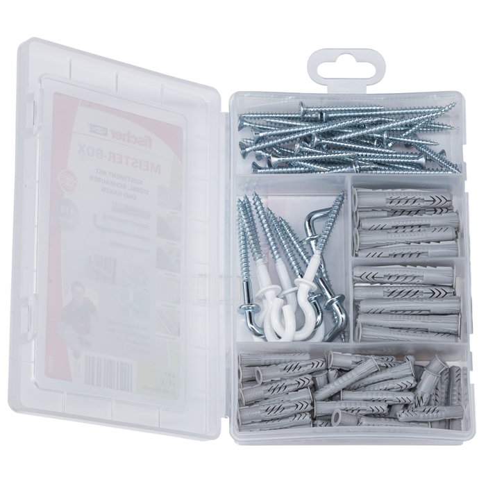 Fischer MeisterBox UX avec vis et crochets, 75 pièces Fischer MeisterBox UX avec vis et crochets, 75 pièces