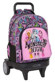 Safta - Mochila grande avec roues compacte Evolution Extension Monster High "Drama" 33 x 45 x 22 cm