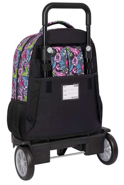 Safta - Mochila grande avec roues compacte Evolution Extension Monster High "Drama" 33 x 45 x 22 cm