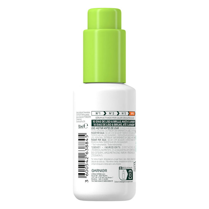 Garnier Fructis Liso & Listo Nº4 Sérum Anti-Frisottis Activé par la Chaleur Lissage Durable 50 ml