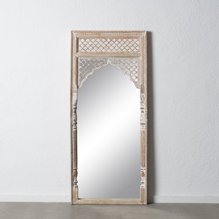 BigBuy Home Miroir sur Pied Blanc Naturel Vertical 76 x 7 x 176,5 cm BigBuy Home Miroir sur Pied Blanc Naturel Vertical 76 x 7 x 176,5 cm