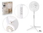ARGON Ventilateur sur pied blanc avec boutons gris 45W