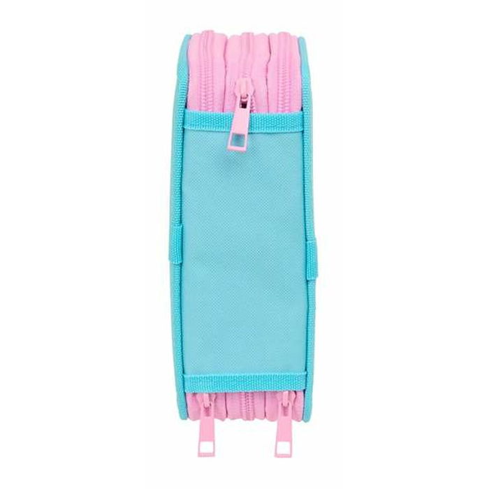 Pochette à crayons triple Stitch Bleu 12,5 x 19,5 x 5,5 cm 37 Pièces