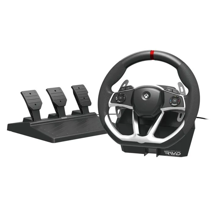 HORI - Volant de course DLX avec force feedback pour Xbox Series X/S, officiellement licencié Microsoft, avec pédales taille réelle et système de serrage robuste - Noir HORI - Volant de course DLX avec force feedback pour Xbox Series X/S, officiellement licencié Microsoft, avec pédales taille réelle et système de serrage robuste - Noir