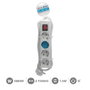 GSC Evolution Base multiple Série Standard 4T avec interrupteur, 1,5m, Blanc