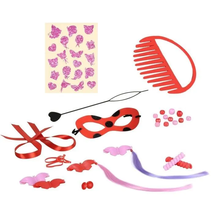 BANDAI - Tête à coiffer Miraculous Ladybug Rouge - Licence Miraculous - Pour enfant à partir de 4 ans