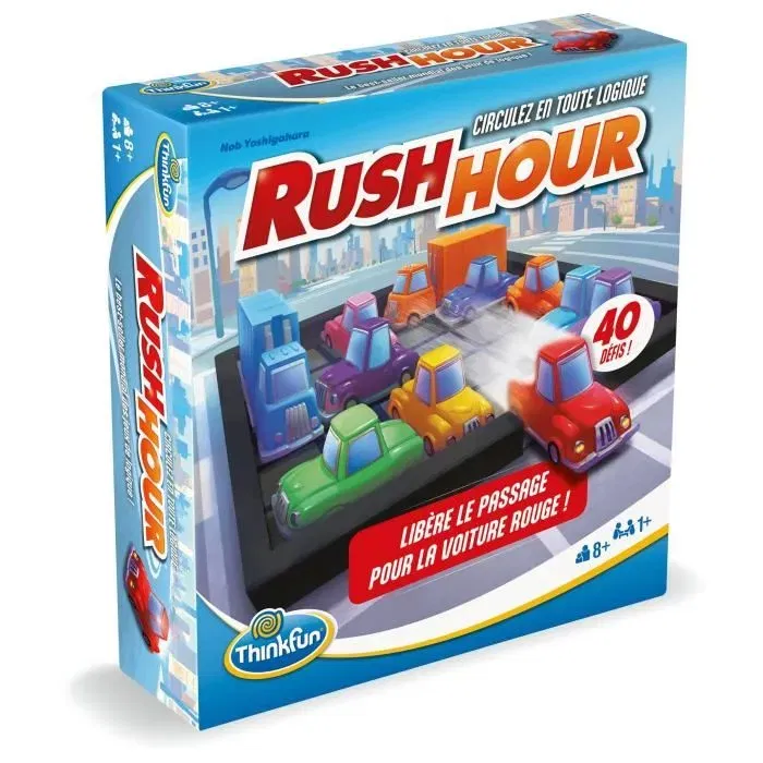 Ravensburger 6600 - Rush Hour - Jeu de logique et casse-tête d'embouteillage - 40 défis progressifs - À partir de 8 ans - 1 joueur ou plus
