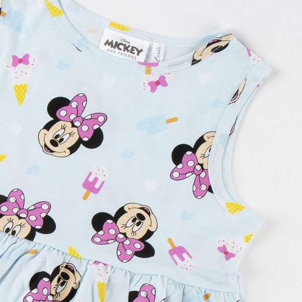 Cerda Vestido single jersey minnie - Robe enfant Minnie Mouse 3 ans (36 mois) - Modèles assortis - Turquoise