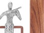Giftdecor Figurine Métal Violon Argenté avec Support Bois 13x27x13 cm (Set de 6)