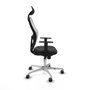 Piqueras y Crespo Chaise de Bureau avec Appui-tête Jorquera 1D086G1 Gris foncé
